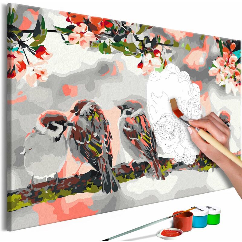 

Cuadro para colorear - Birds on the Branch Medidas 60X40