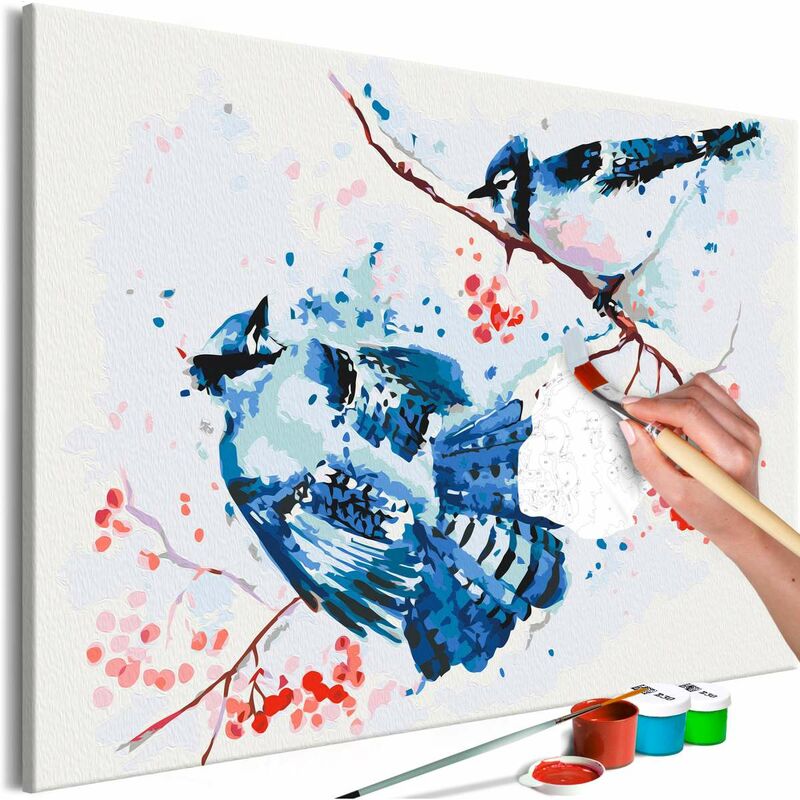 

Cuadro para colorear - Blue Birds Medidas 60X40