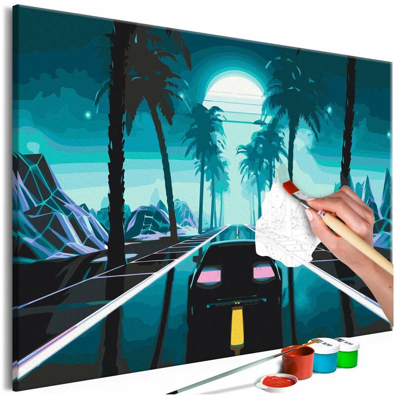 

Cuadro para colorear - Blue Moon Highway Medidas 60X40