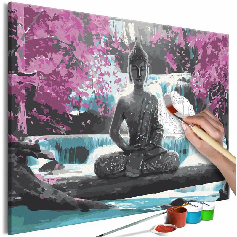 

Cuadro para colorear - Buddha and Waterfall Medidas 60X40