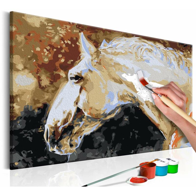 

Cuadro para colorear - Caballo blanco Medidas 60X40