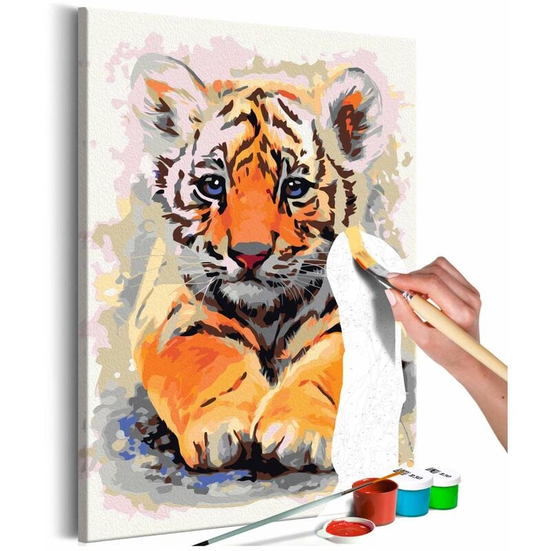 

Cuadro para colorear - Cachorro de tigre Medidas 40X60