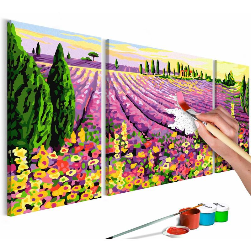 

Cuadro para colorear - Campo de lavanda Medidas 80X50