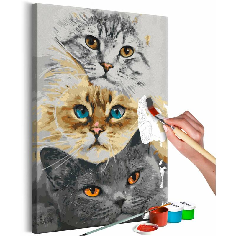 

Cuadro para colorear - Cat's Trio Medidas 40X60