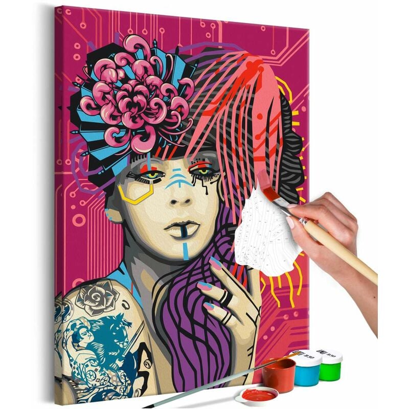 

Cuadro para colorear - Circuit Girl Medidas 40X60