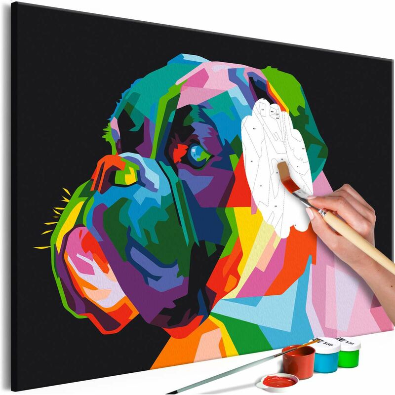 

Cuadro para colorear - Colourful Boxer Medidas 60X40