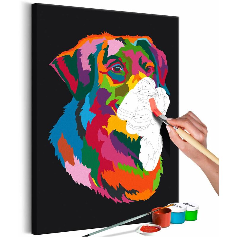 

Cuadro para colorear - Colourful Dog Medidas 40X60