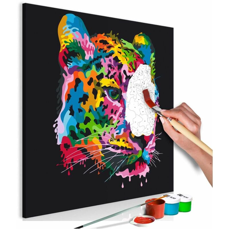 

Cuadro para colorear - Colourful Leopard Medidas 60X60