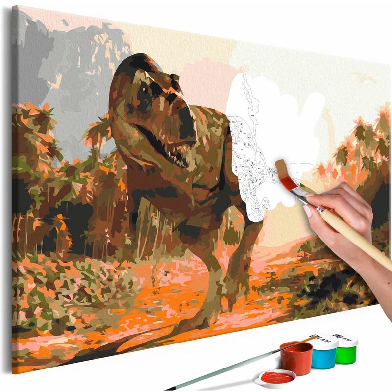 

Cuadro para colorear - Dangerous Dinosaur Medidas 60X40