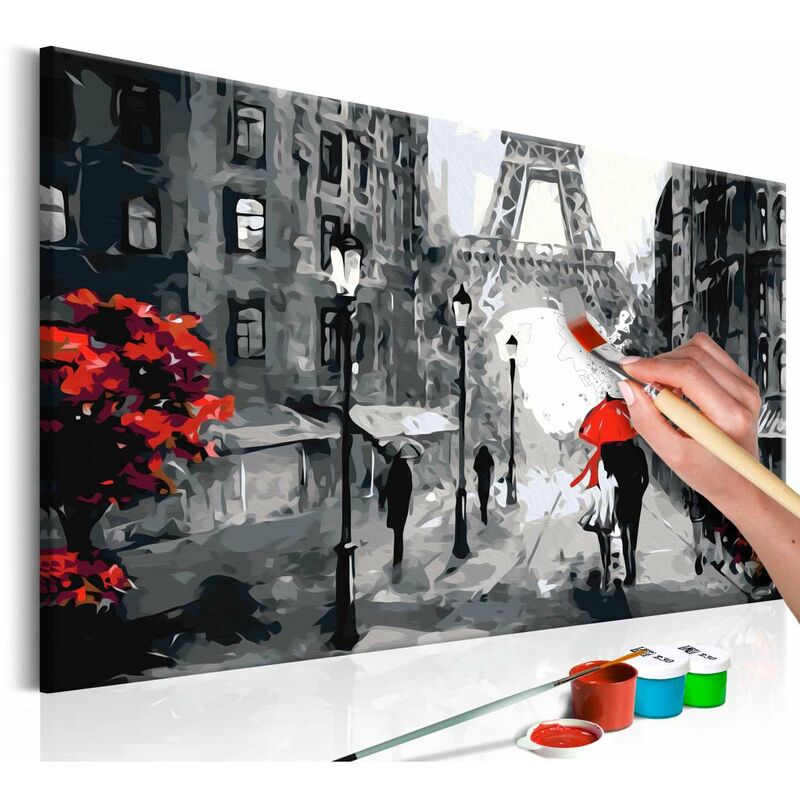 

Cuadro para colorear - Enamorados en París Medidas 60X40