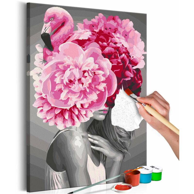 

Cuadro para colorear - Flamingo Girl Medidas 40X60