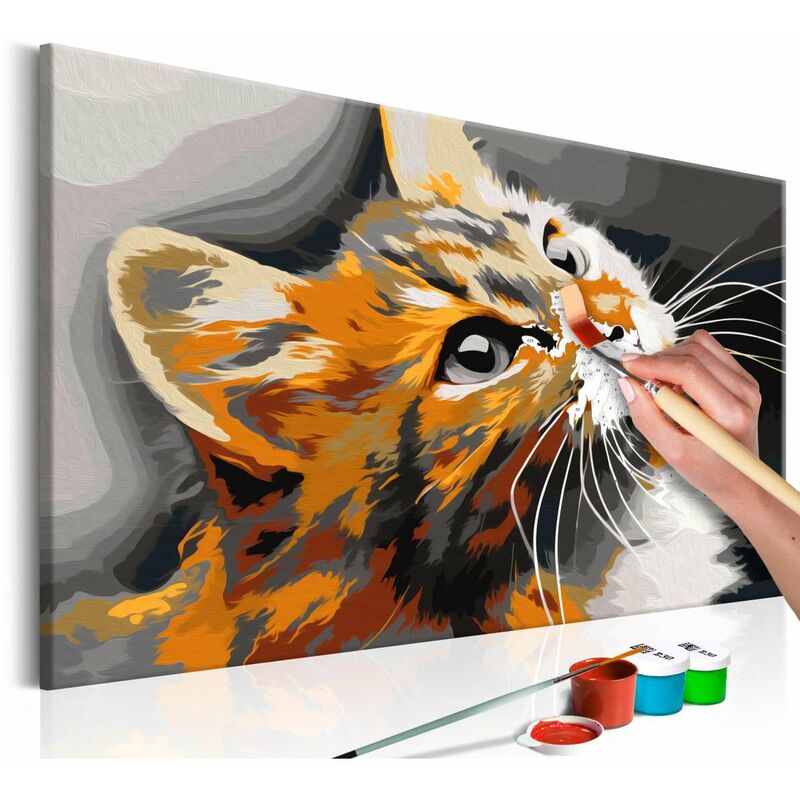 

Cuadro para colorear - Gato naranja Medidas 60X40