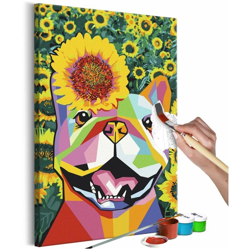 

Cuadro para colorear - Happy Bulldog Medidas 40X60