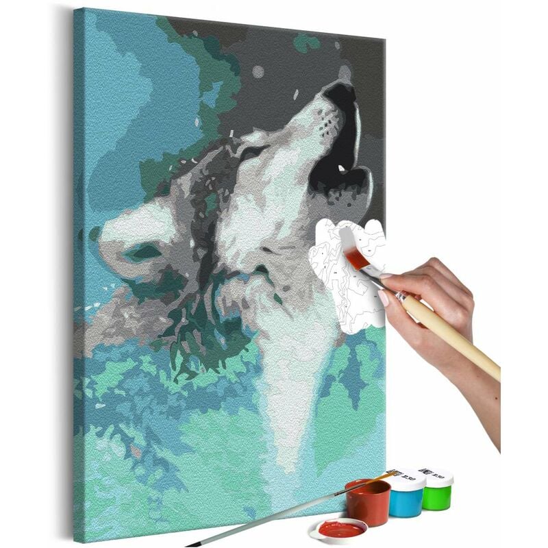 

Cuadro para colorear - Howling Wolf Medidas 40X60