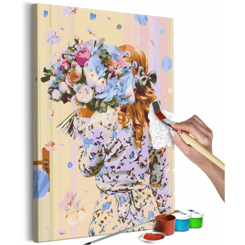 

Cuadro para colorear - Hydrangea Girl Medidas 40X60
