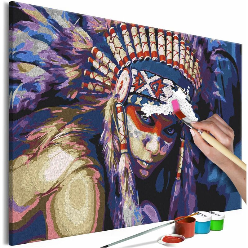 

Cuadro para colorear - Indian Woman Medidas 60X40