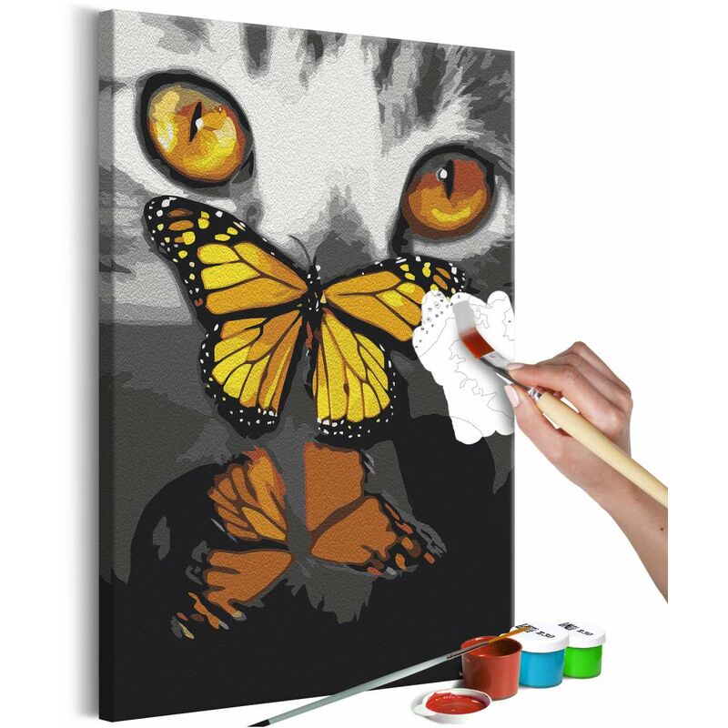 

Cuadro para colorear - Kitten and Butterfly Medidas 40X60