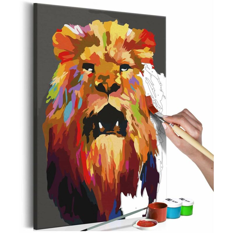 

Cuadro para colorear - León de colores Medidas 40X60