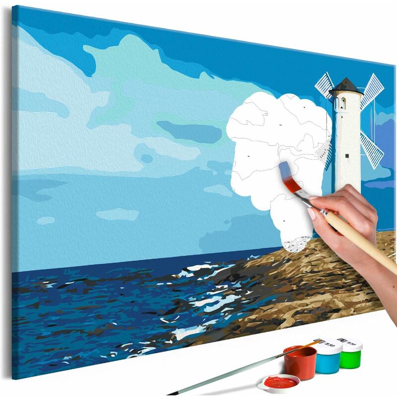 

Cuadro para colorear - Lighthouse with Windmill Medidas 60X40