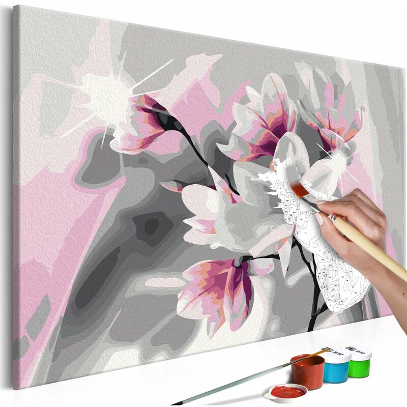 

Cuadro para colorear - Magnolia (fondo gris) Medidas 60X40