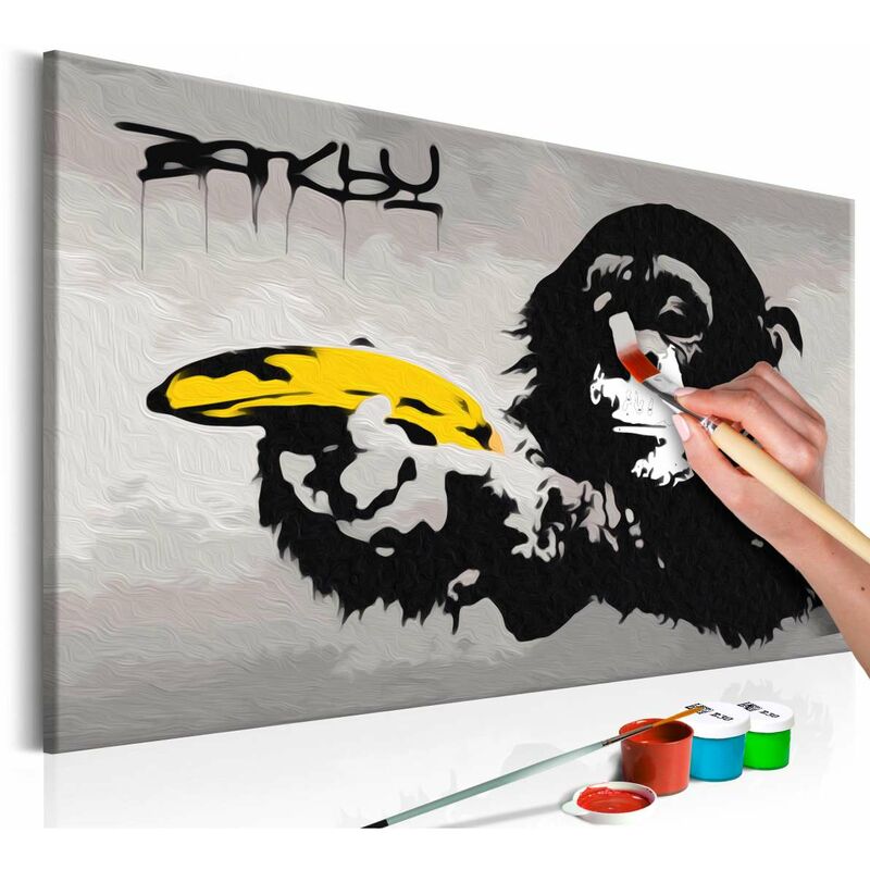 

Cuadro para colorear - Mono (Banksy Street Art Graffiti) Medidas 60X40