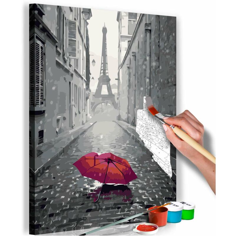 

Cuadro para colorear - París (el paraguas rojo) Medidas 40X60
