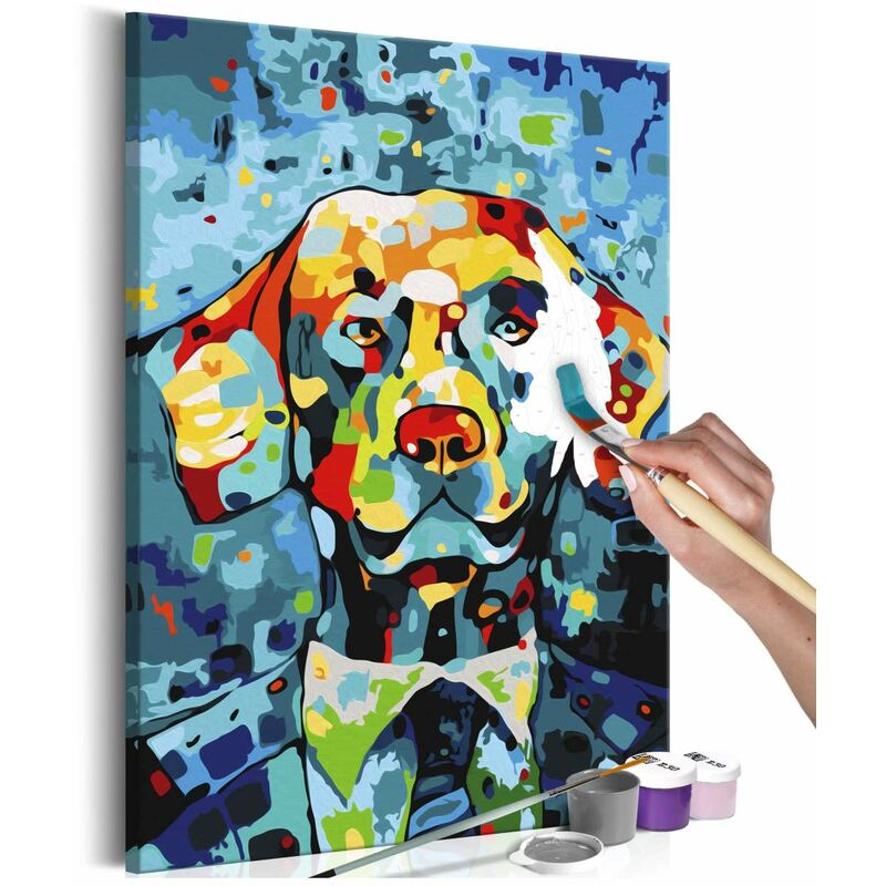 

Cuadro para colorear - Perro (retrato) Medidas 40X60