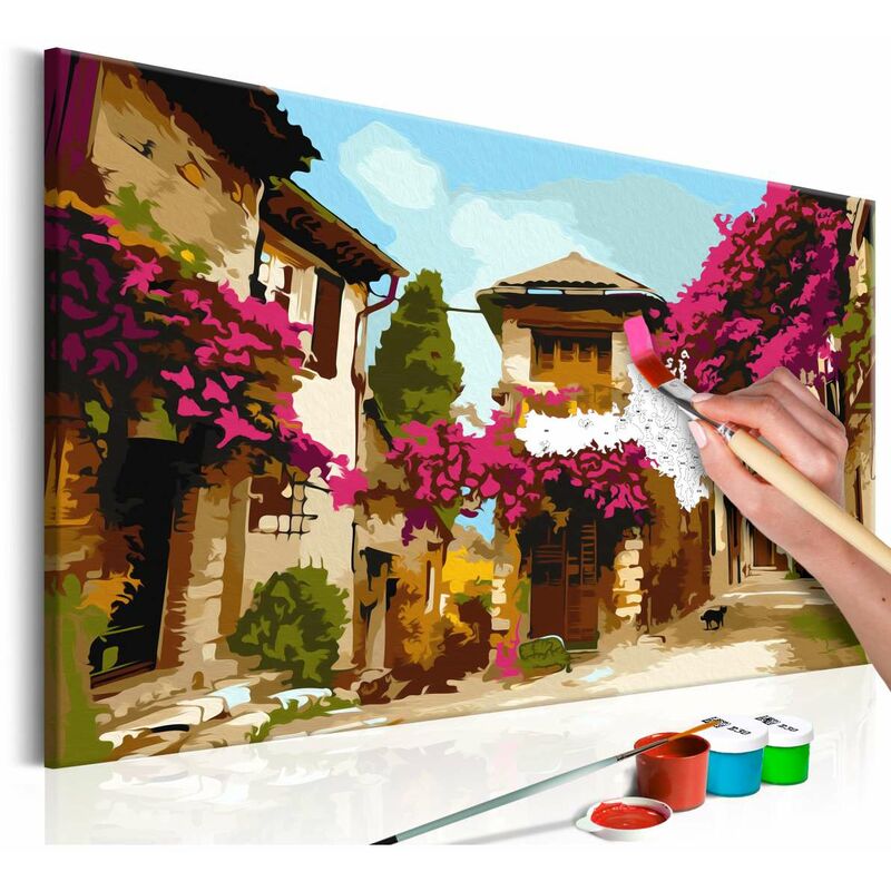 

Cuadro para colorear - Pueblo mediterráneo Medidas 60X40