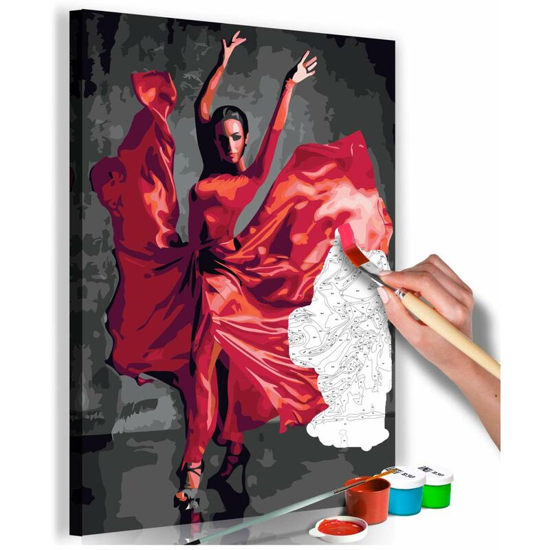 

Cuadro para colorear - Red Dress Medidas 40X60