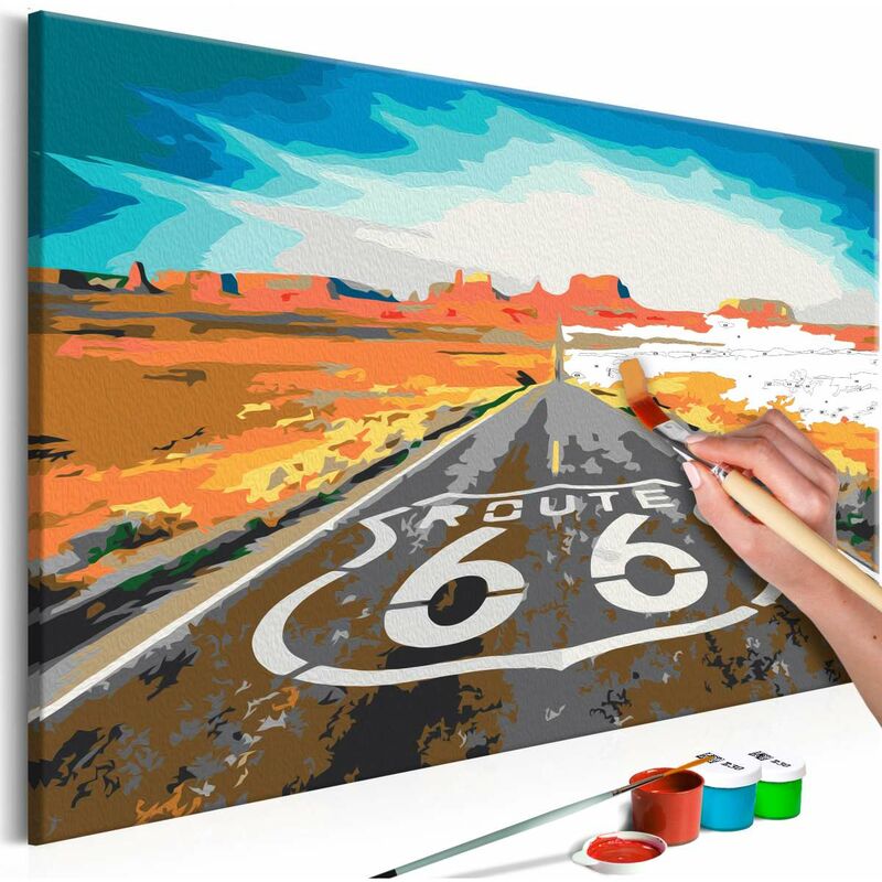 

Cuadro para colorear - Ruta 66 Medidas 60X40