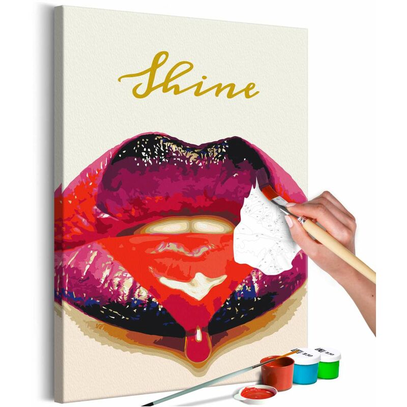 

Cuadro para colorear - Shiny Lips Medidas 40X60
