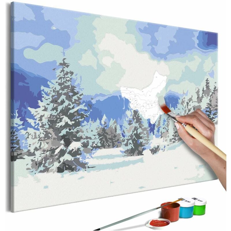 

Cuadro para colorear - Snow Christmas Trees Medidas 60X40