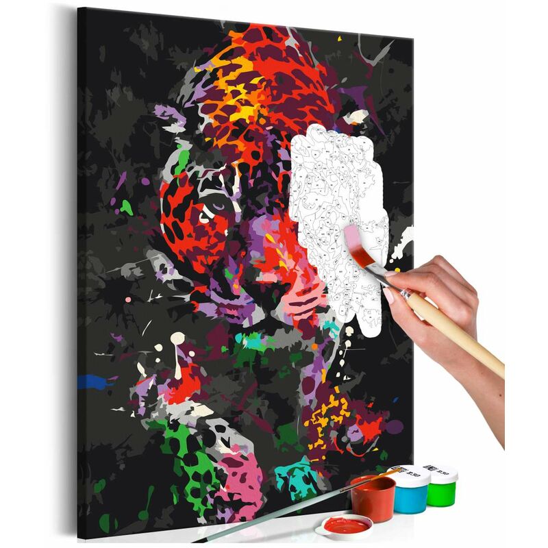 

Cuadro para colorear - Spotted Leopard Medidas 40X60