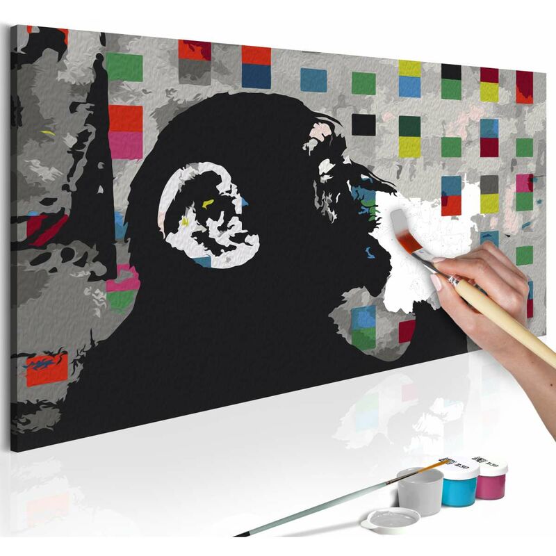 

Cuadro para colorear - Thoughtful Monkey Medidas 80X40