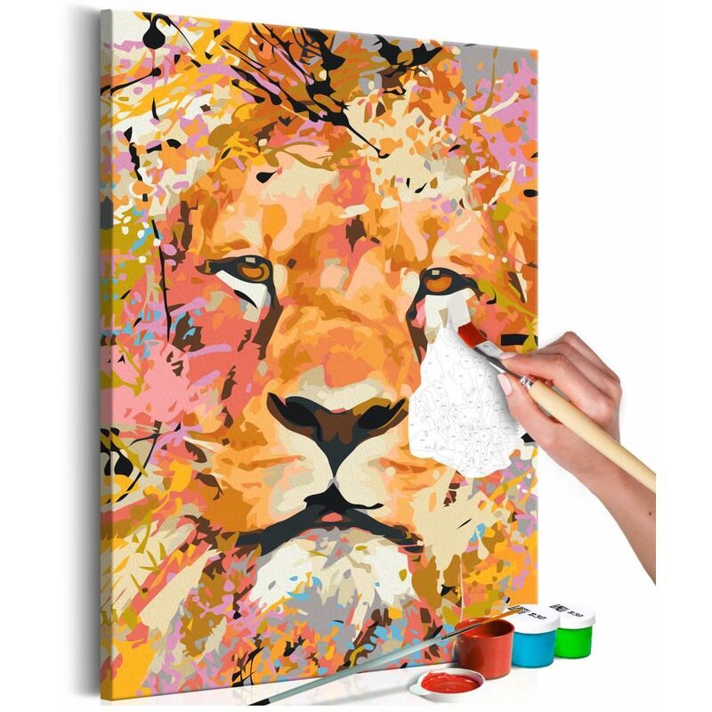 

Cuadro para colorear - Watchful Lion Medidas 40X60