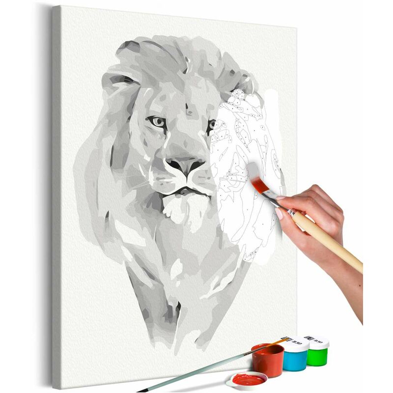 

Cuadro para colorear - White Lion Medidas 40X60