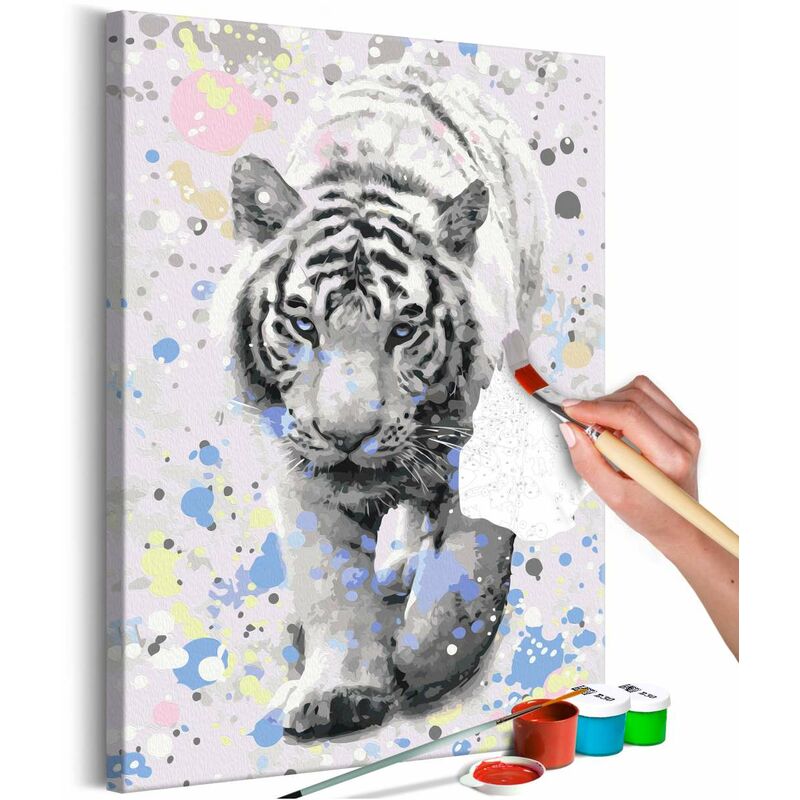 

Cuadro para colorear - White Tiger Medidas 40X60
