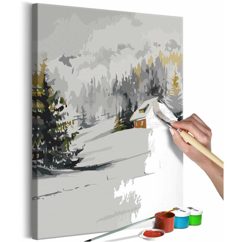 

Cuadro para colorear - Winter Cottage Medidas 40X60