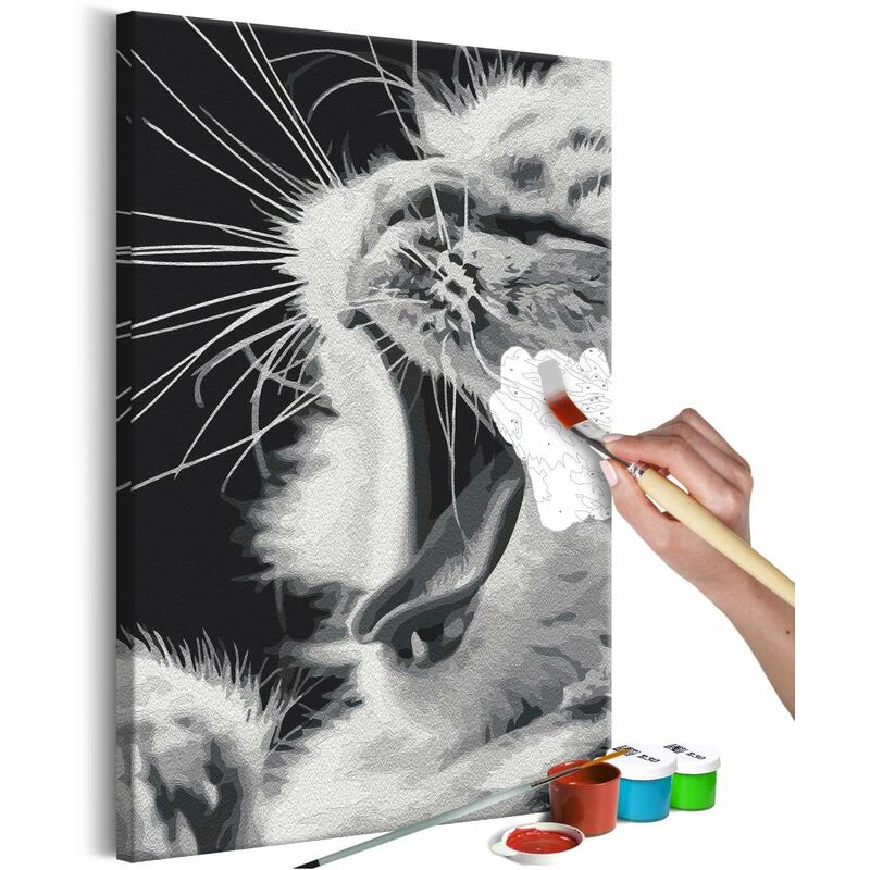 

Cuadro para colorear - Yawning Kitten Medidas 40X60