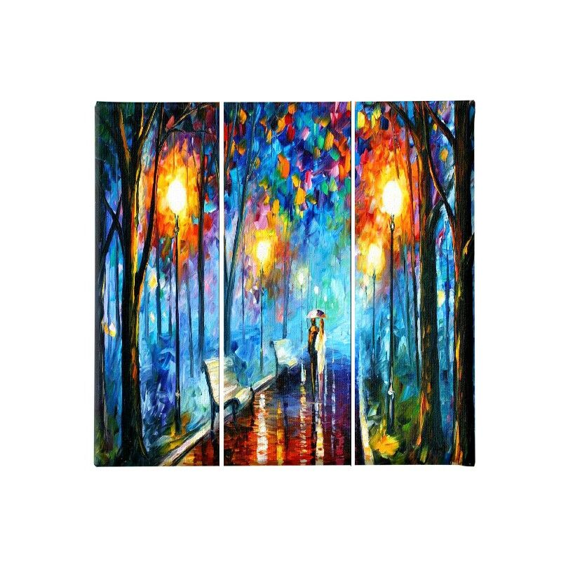 

Homemania - Cuadro Park - 3 piezas - Arte y Graffiti - de la sala de estar, habitacion - Multicolor en Poliester, madera, 69 x 3 x 50 cm