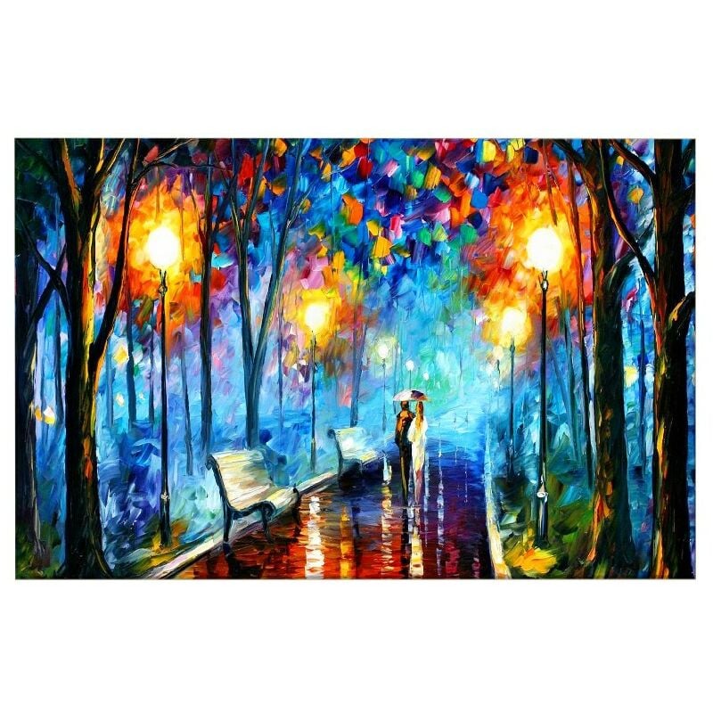 

Cuadro Park - Arte y Graffiti - para la sala de estar, la habitacion - Multicolor en Poliester, madera, 100 x 3 x 50 cm
