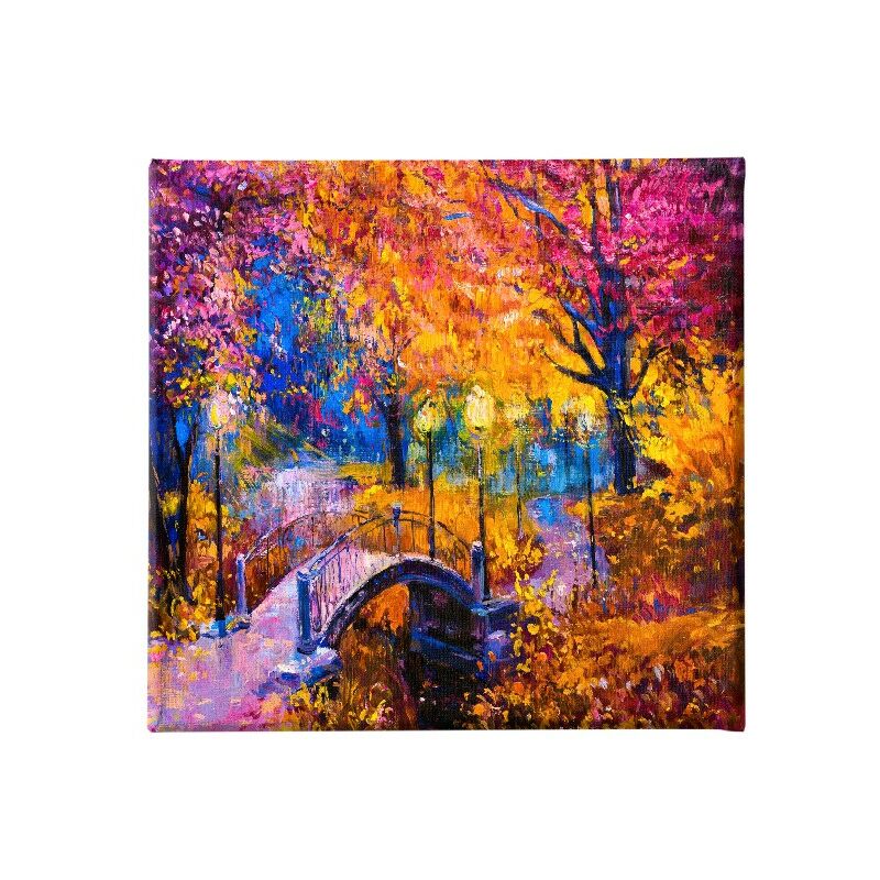 

Homemania - Cuadro Park - Naturaleza y paisajes - para la sala de estar, la habitacion - Multicolor en Poliester, madera, 60 x 3 x 60 cm