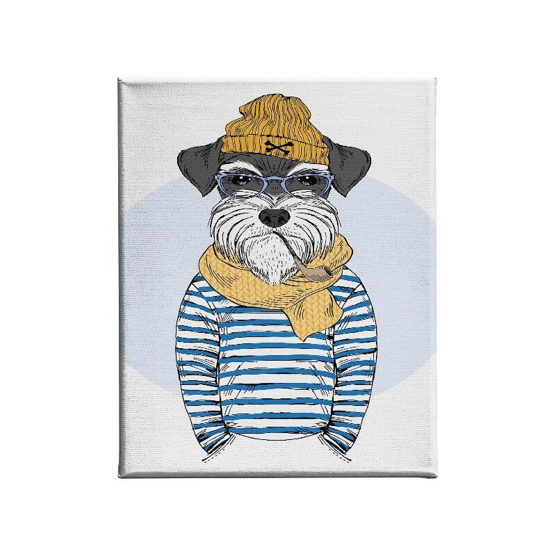 

Homemania - Cuadro Perro - Animales - para la sala de estar, la habitacion - Multicolor en Poliester, madera, 45 x 3 x 70 cm