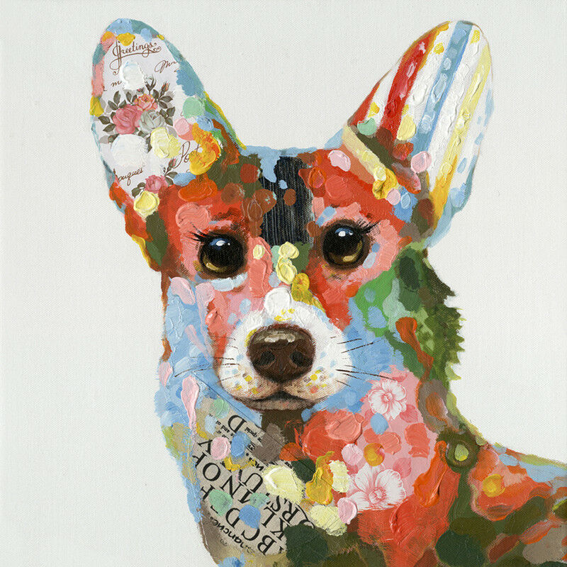 

Herdasa - Cuadro Perro Corgi Multicolor 50x50 cm