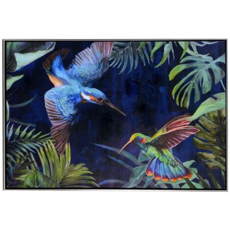 Cuadro pintado Colibrí cm92x62x4,5