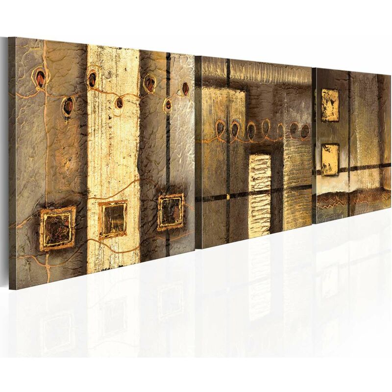 

Cuadro pintado - Composición dorada Medidas 150X50