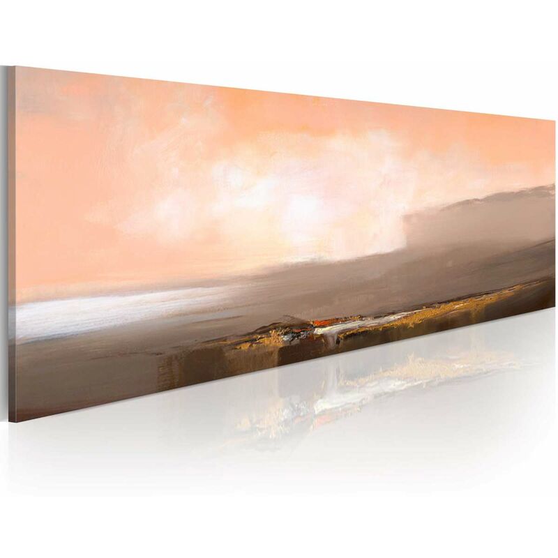 

Cuadro pintado - Entre rosa y gris Medidas 100X40