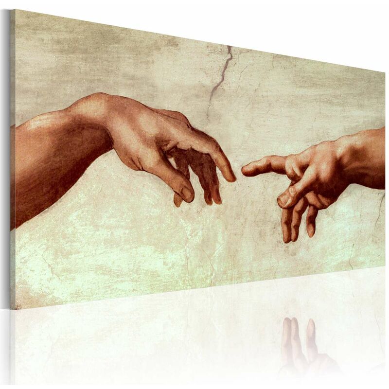 

Cuadro pintado - La creación de Adán: Fragmento de la pintura Medidas 120X60