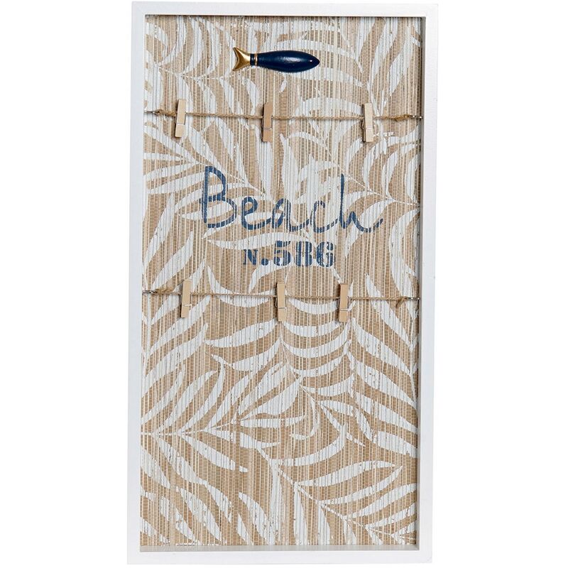 

Rogal - Cuadro portafotos con pinzas dkd home decor beach madera mdf (27.8 x 2.5 x 52 cm)