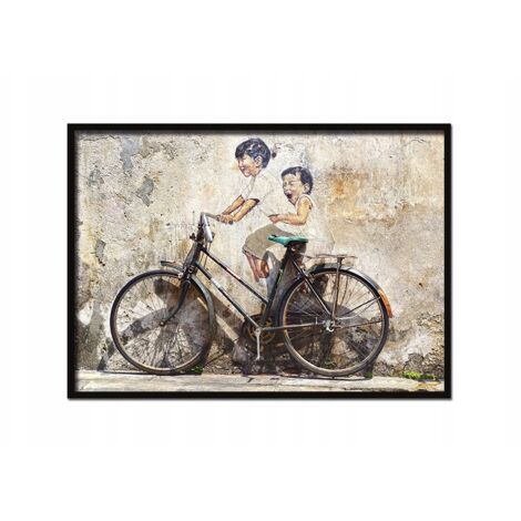 CUADRO, PÓSTER ENMARCADO 53x73 cm Bicicleta P556 horizontal